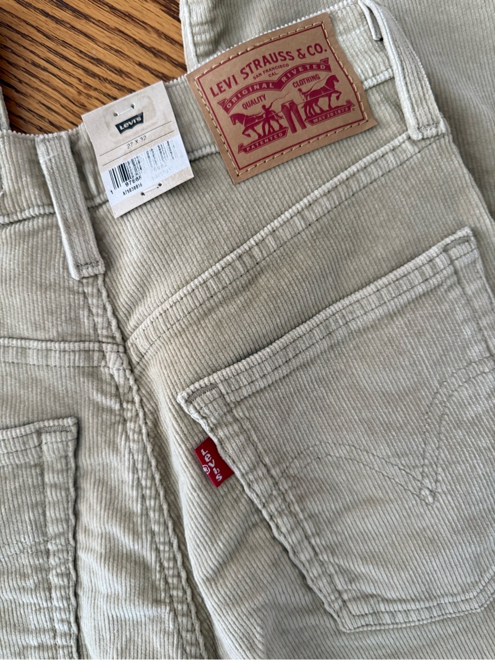 LEVI'S Ribcage Bell Corduroy Pants - Safari - Picture 5 of 12